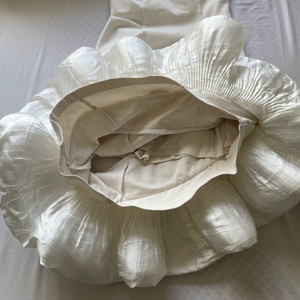 BHLDN White Strapless Ruffled Trumpet Dress - Picture 6 of 14